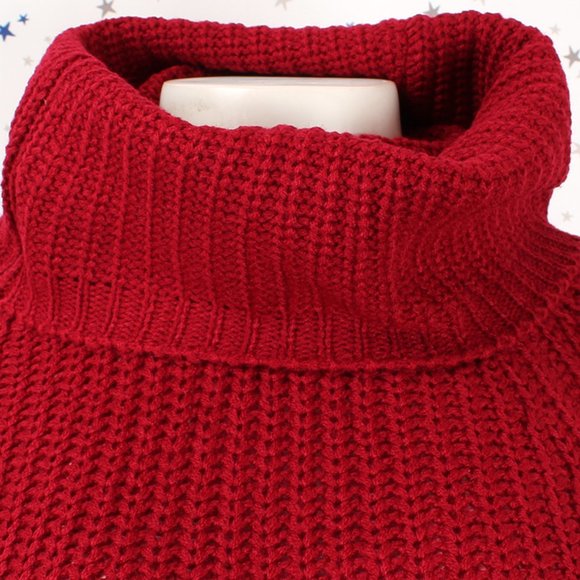 Raglan Long Sleeve Turtle Neck Knit Sweater - Picture 2 of 7